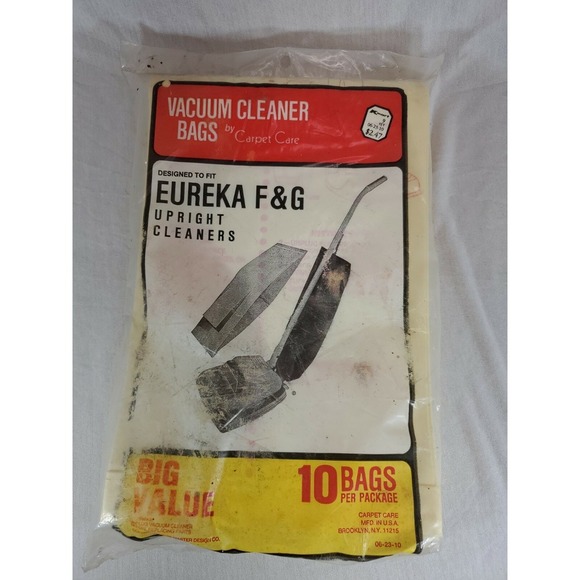 10 Genuine Eureka Vacuum Cleaner Bags Style F & G upright cleaner - Picture 1 of 5